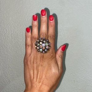 Gorgeous Iridescent Round Ring